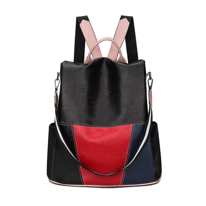 Rucsac dama, Olwen GT3619, antifurt, Negru