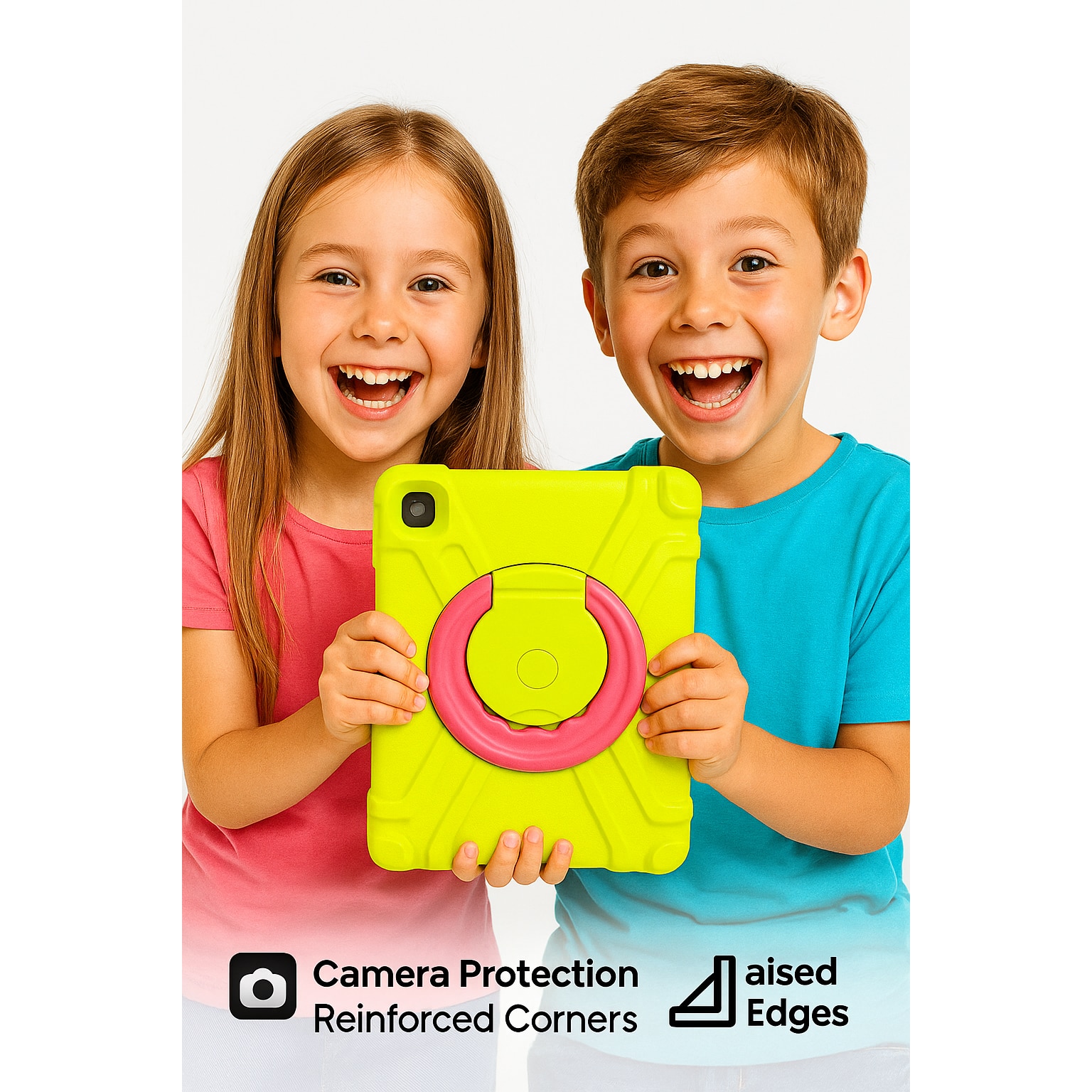 Husa de tableta pentru Samsung Galaxy Tab A7 Lite t220 / t225 8.7 inch culoare Verde cu Roz