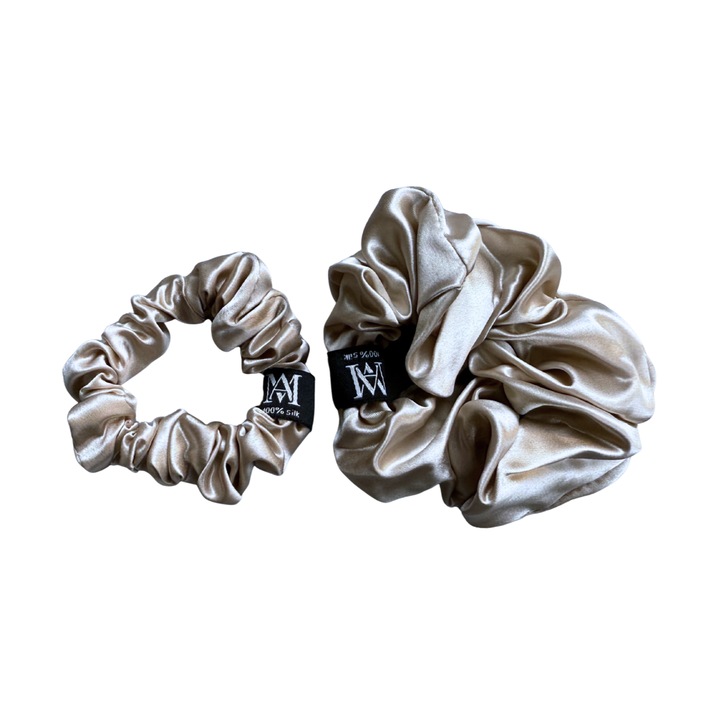 Set Elastice de Par, MATASIA, Matase Naturala, Rose Gold