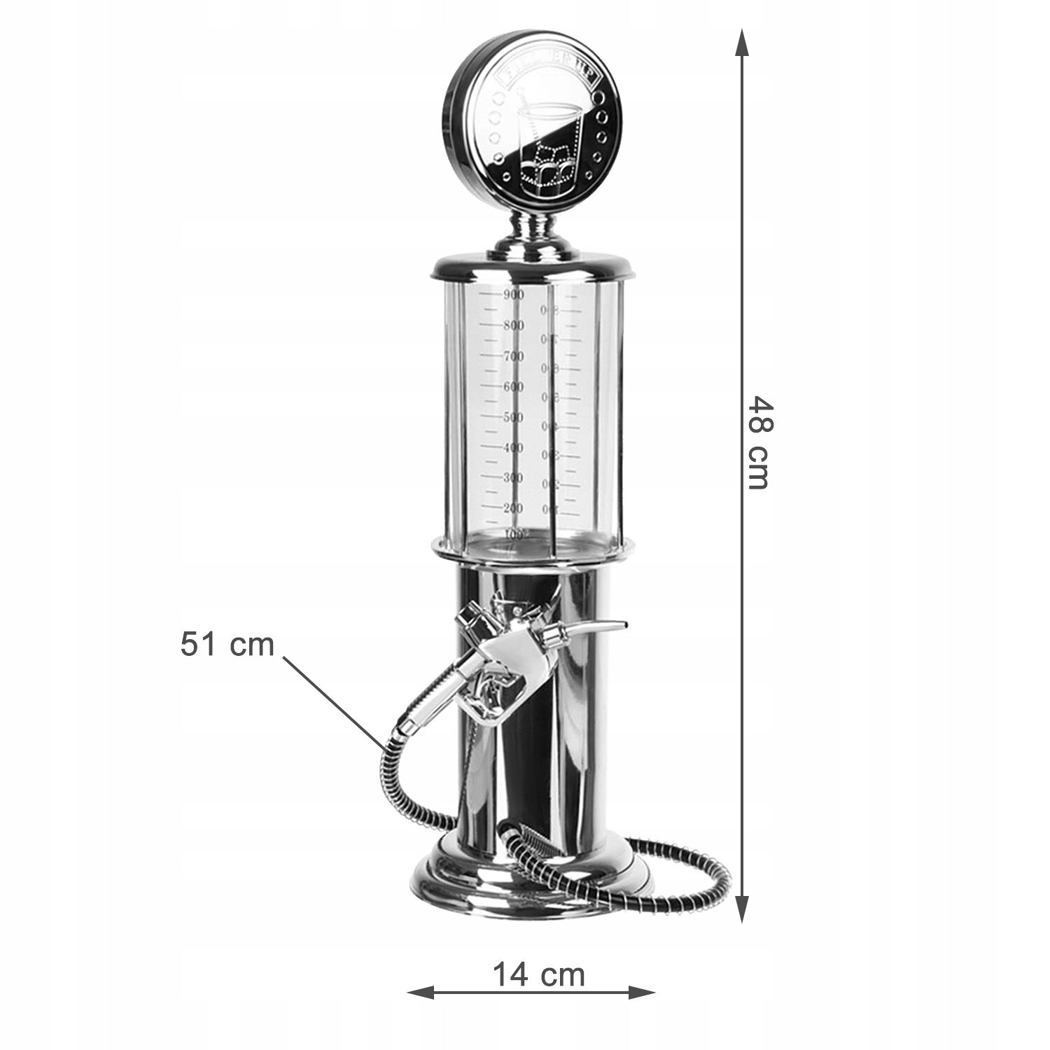 Dozator alcool, Ruhhy, 1L, design distribuitor combustibil, argintiu ...