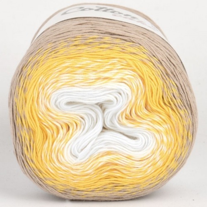 Fir textil Stenli Cotton Cake 250g/1000m, multicolor, cod 455, 100% bumbac natural moale