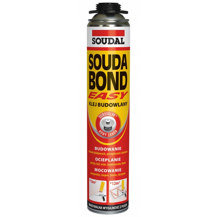 Spuma poliuretan Soudal Soudabond Easy 750ml, rapid uscare, pentru lucrari de constructie