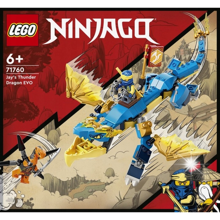 Конструктор LEGO NINJAGO Smok gromu Jaya EVO 71760, 2 мини фигурки, многоцветен