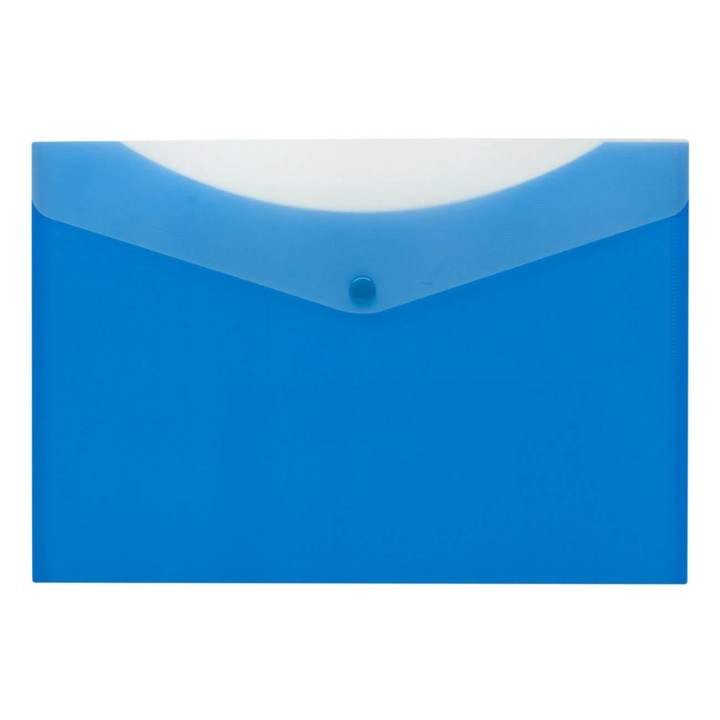 Mapa Bleu A4 cu Buzunar Exterior si Capsa