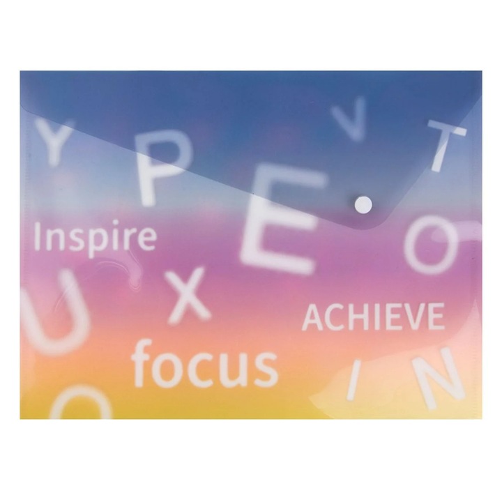 Mapa cu Capsa Diagonala Galbena Roz Bleu 33x24,5cm