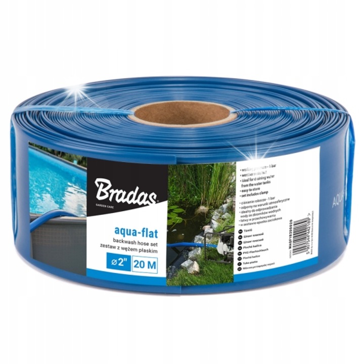 Градински маркуч Bradas, 30 м, син