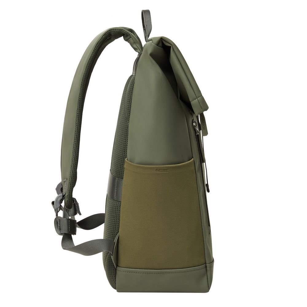 Rucsac RivaCase 7826 ECO 17L tip roll top, 14", verde masliniu, 430x250x160mm