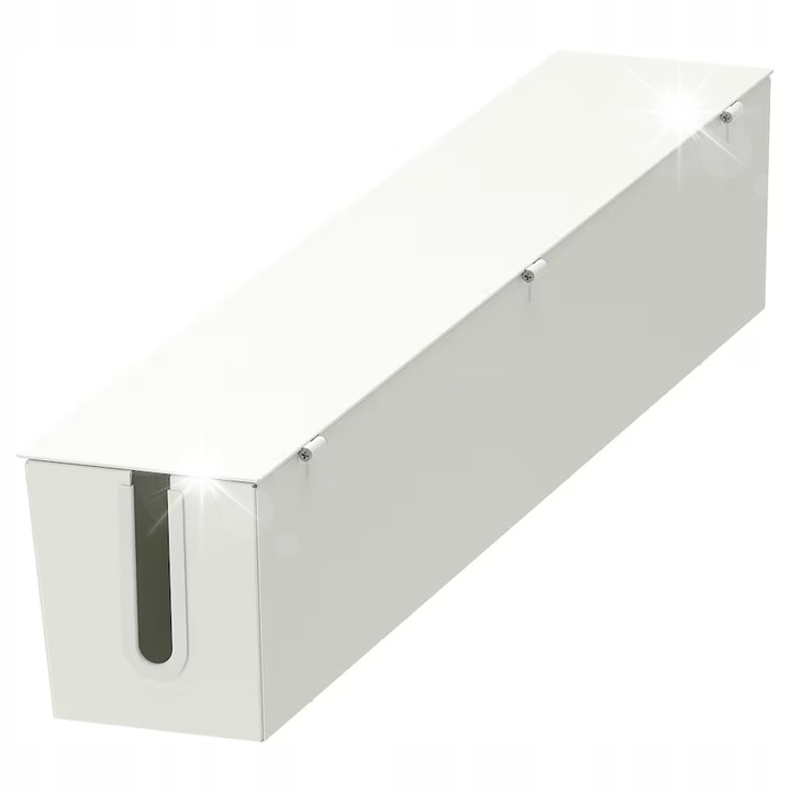 Органайзер за кабели Ikea, с колелца, бял, 80x13 см
