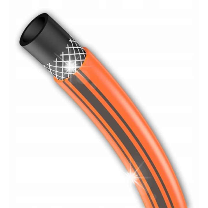 Kerti tömlő Bradas GOLD LINE 1", 50m, 3 rétegű, narancssárga, szürke csíkokkal