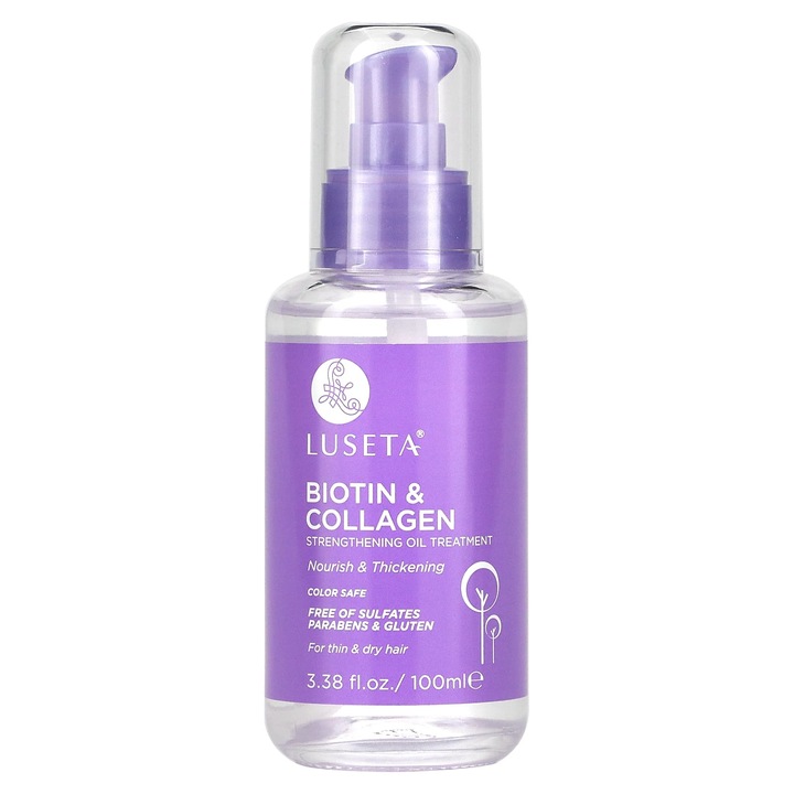 Luseta Beauty, tratament uleios cu biotina si colagen, 100 ml, pentru par subtire si uscat