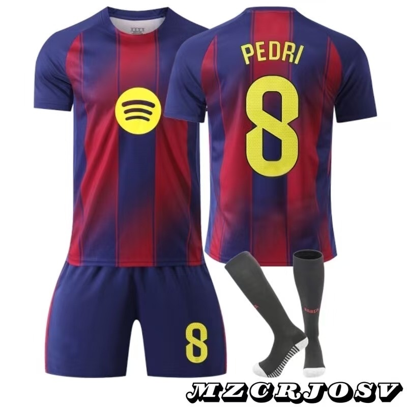 Echipament sportiv copii, Barcelona Pedri Nr.8 Tricou Fotbal