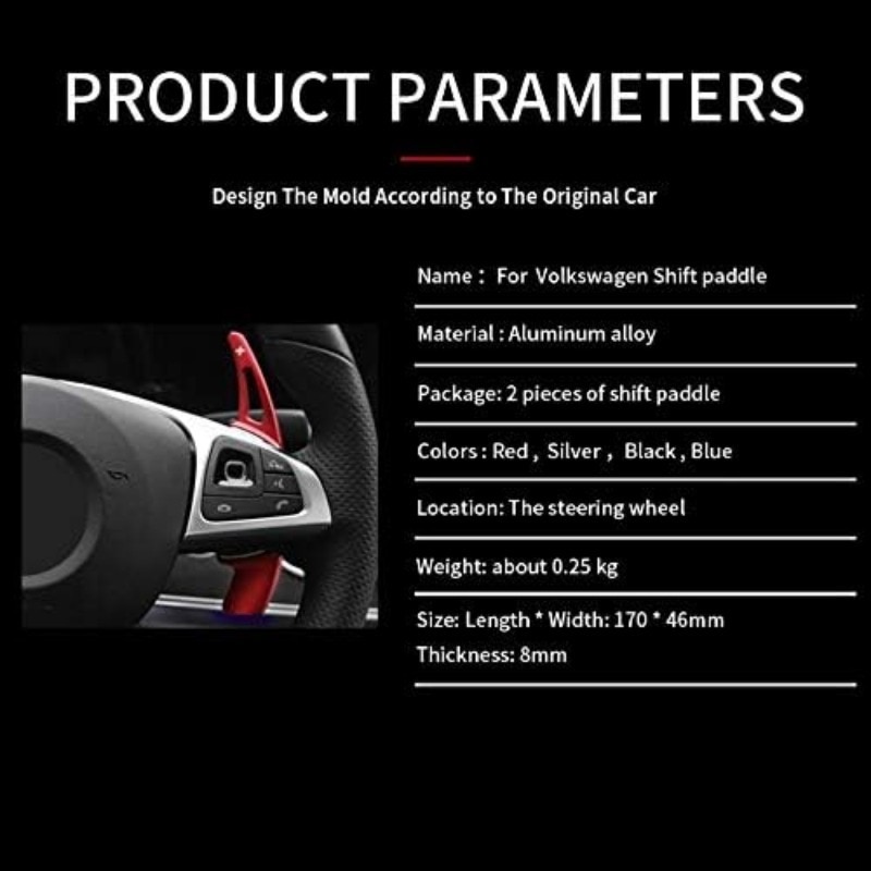 Set 2 padele volan pentru VW Golf 7.5 MK7, pentru Golf 8 MK8, pentru ...