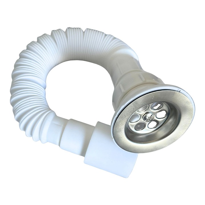 Разширяема връзка за сифон на мивка, тръба 50 мм, стандартен вентил 1.1/2"