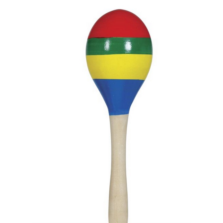Színes fa rumbatök - 20 cm