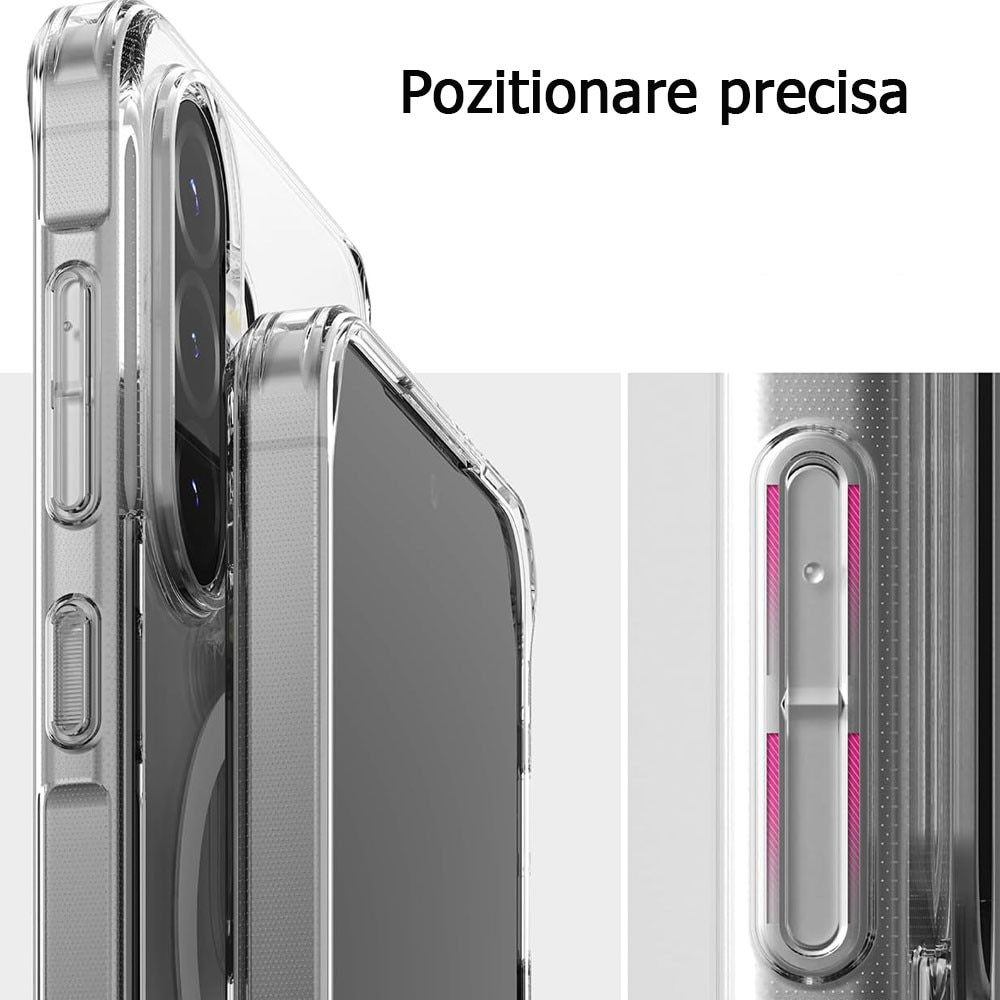 Husa protectie, GUIXUAN, compatibila cu Samsung Galaxy A56, Slim Anti-Shock 1.5mm reinforced 4 corners, Premium Quality, Transparent