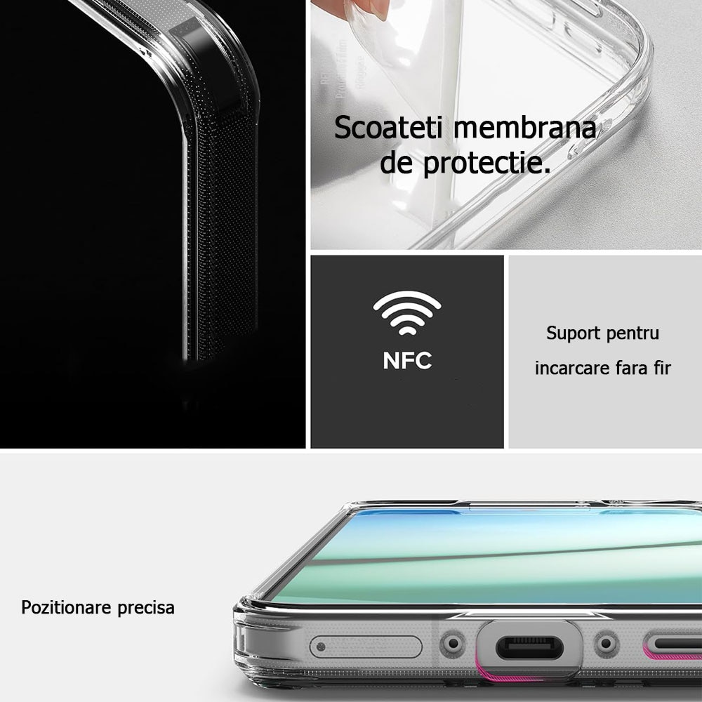Husa protectie, GUIXUAN, compatibila cu Samsung Galaxy A56, Slim Anti-Shock 1.5mm reinforced 4 corners, Premium Quality, Transparent