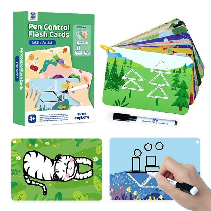 Vonalvezető - A kis művész (Pen Control Flash Cards - Little Artist - Panda Juniors)