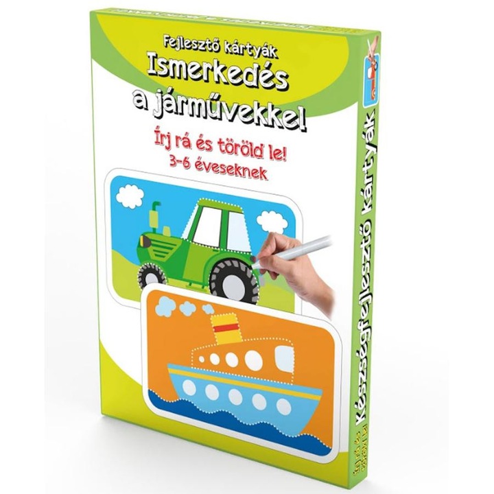 Ismerkedés a járművekkel fejlesztő kártyák - 3-6 éveseknek