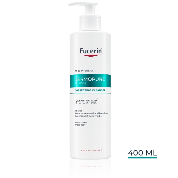 Регенериращ почистващ гел Eucerin DermoPure, 400 мл