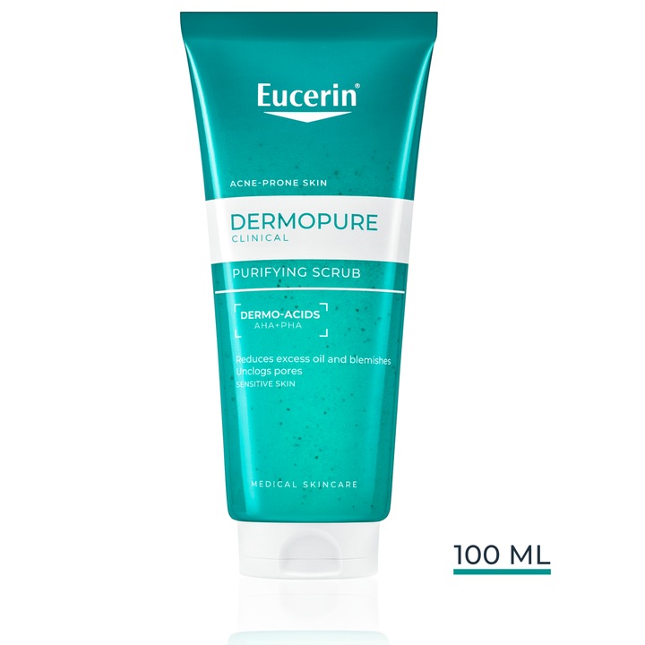 Ексфолиращ гел за почистване Eucerin DermoPure, 100 мл