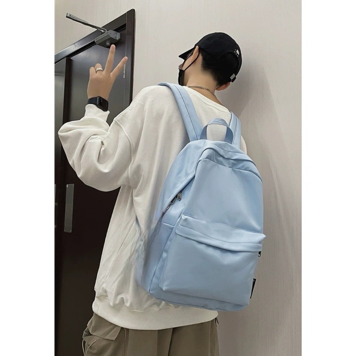 Rucsac pentru scoala, albastru sidef