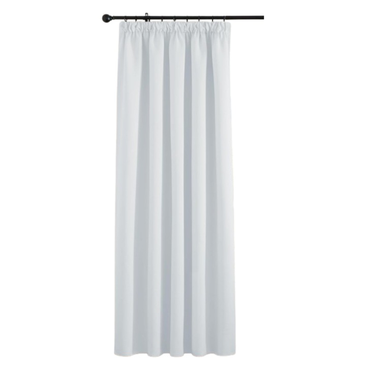 Póni tánc függöny, átlátszatlan, kötőtűs rögzítés, 136 x 245 cm, ezüstszürke