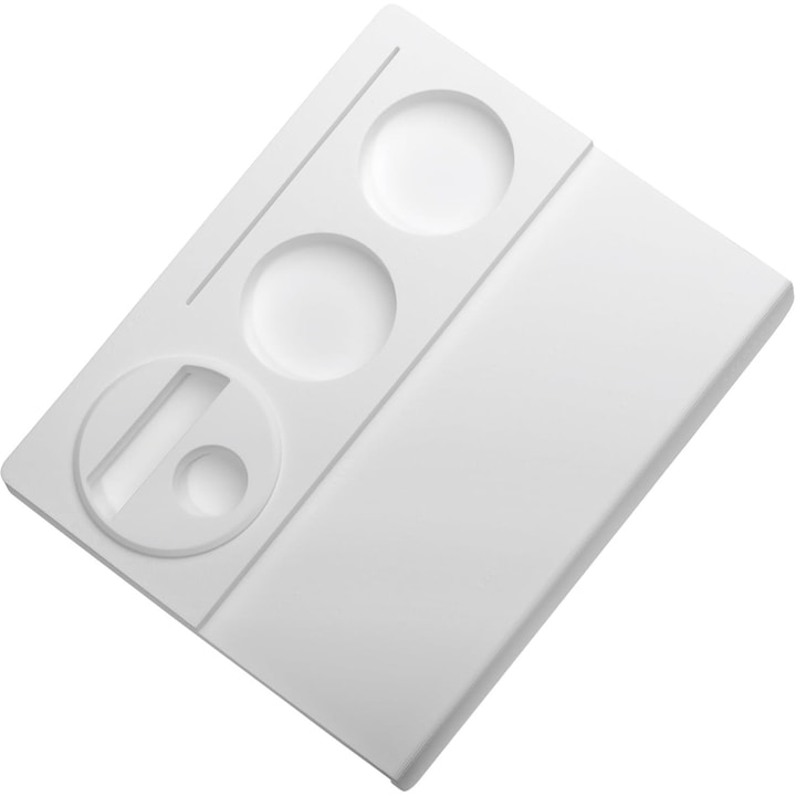 Tamper mat din silicon alimentar premium Normcore V3, antiderapant, alb, 240x195x29mm