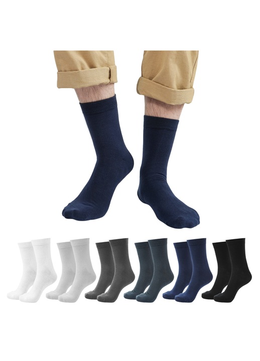 Set 6 Perechi Sosete Barbati, GOGOU®, Anti-miros si respirabile, Pentru afaceri/casual, Bumbac, marime 39-46EU, Multicolor