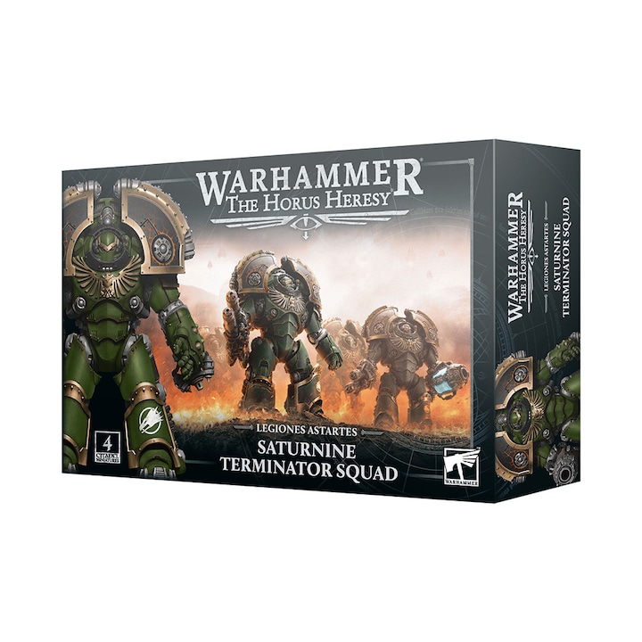 Extensie de joc Warhammer Horus Heresy, Saturnine Terminator Squad Legiones Astartes, Games Workshop, 224 piese, gri