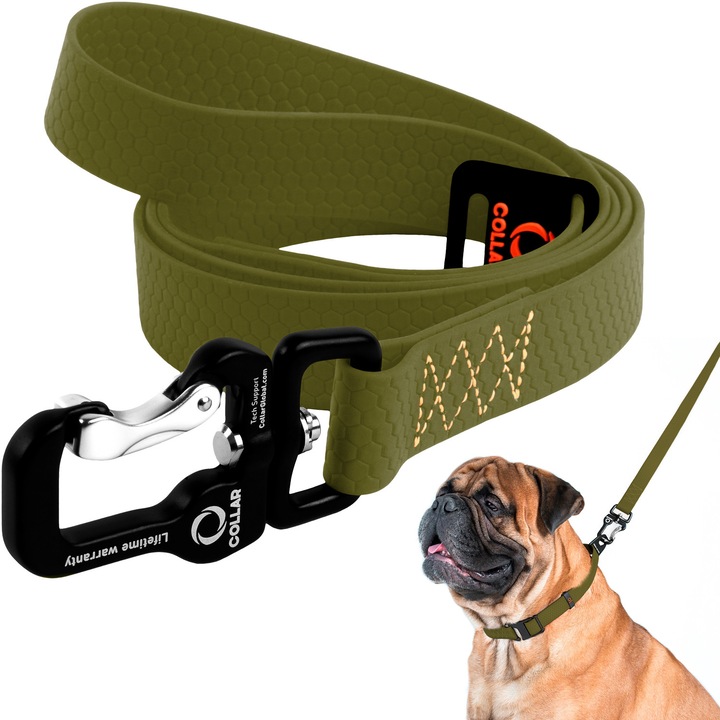 Повод за кучета EVOLUTOR, Водоустойчив, Здрав, Каки, 25 мм x 120 см