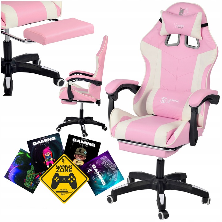 Scaun De Gaming, x Games Wolf, Fg02, Material Piele Ecologica, Capacitate Maxima 120 Kg, Reglare Inaltime Sezut 115-123 cm, Reglare Inclinatie Spatar Da, Dimensiuni 115-123 cm x 81 cm x 40 cm x 53 cm x 41-49 cm x 64 cm, Multicolor