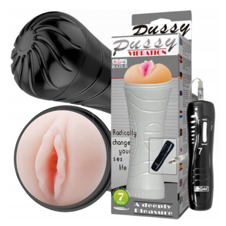 Masturbator vaginal ultra-realistic, vibratii, experienta reala