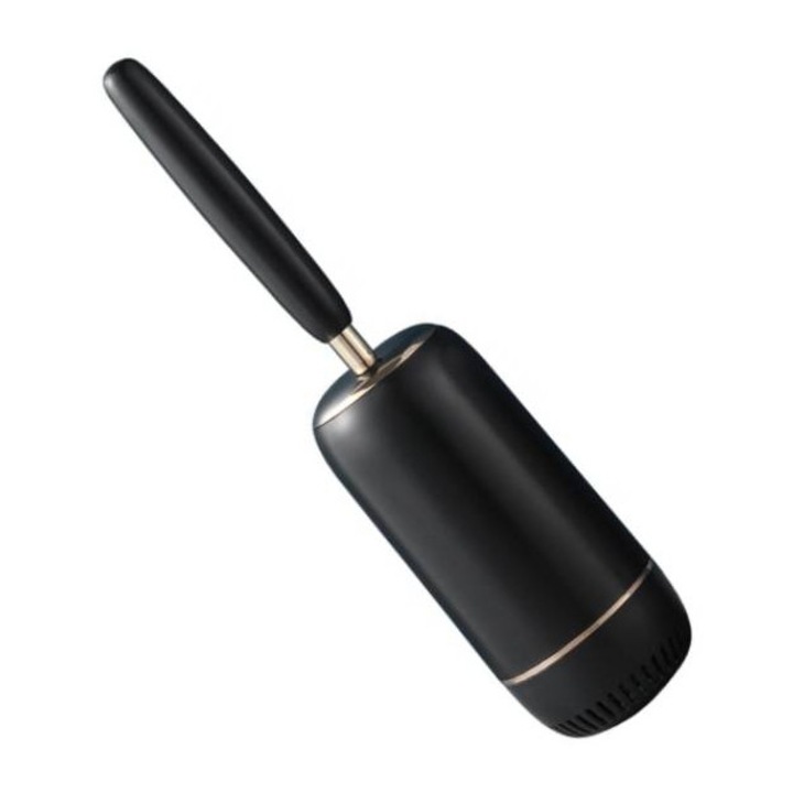 Prémium 360°-os szilikon WC-kefe, fedéllel és fogantyúval, ergonomikus védelemmel, cseppmentes, falra szerelhető csavarok nélkül, fekete színű, otthoni használatra, könnyen használható, falra akasztható