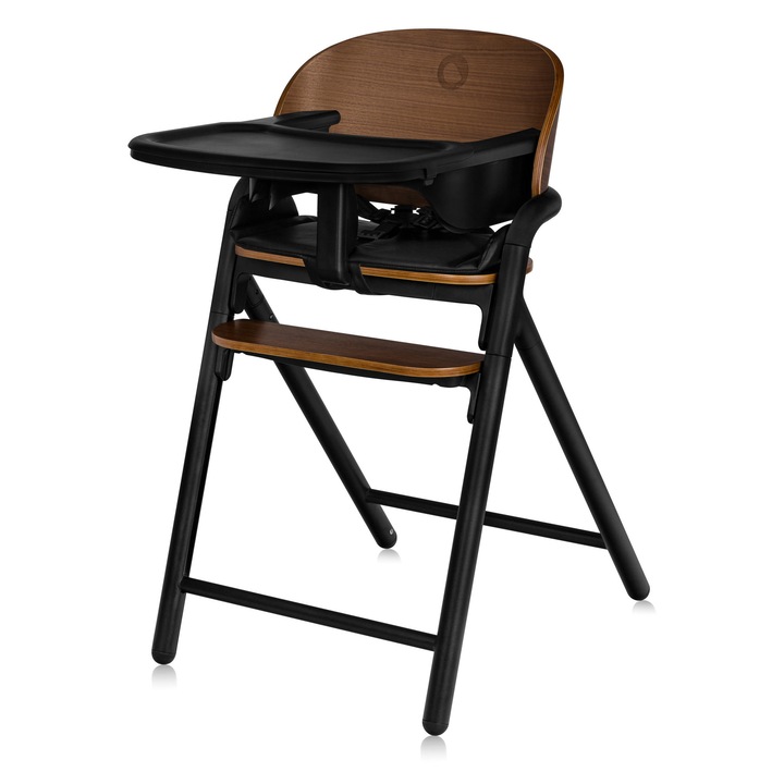 Etetőszék, Lionelo, Celia, 3 az 1-ben, Fából, Átalakítható, Állítható magasságú, Állítható lábtartó, 90 kg-ig, Fa / Fekete