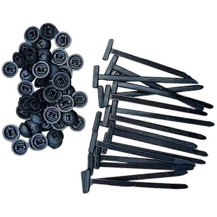 Cleme cablu universale din nailon, set 100 bucati, auto, rezistente, negre