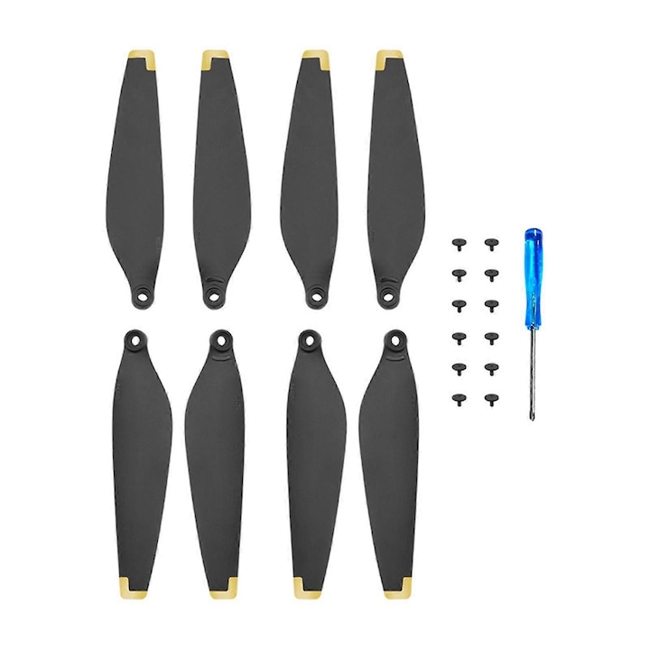 Set 16 elice pentru drone, negru, 7.5x1.7cm