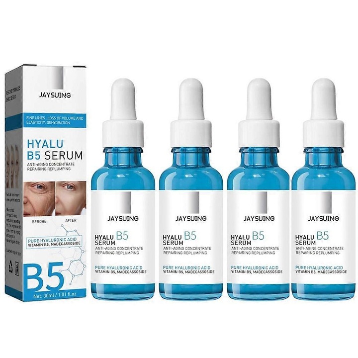 Serum Anti-rid B5, Jaysuing 30ml, cu Acid Hialuronic, Hidratant, Set 4 buc