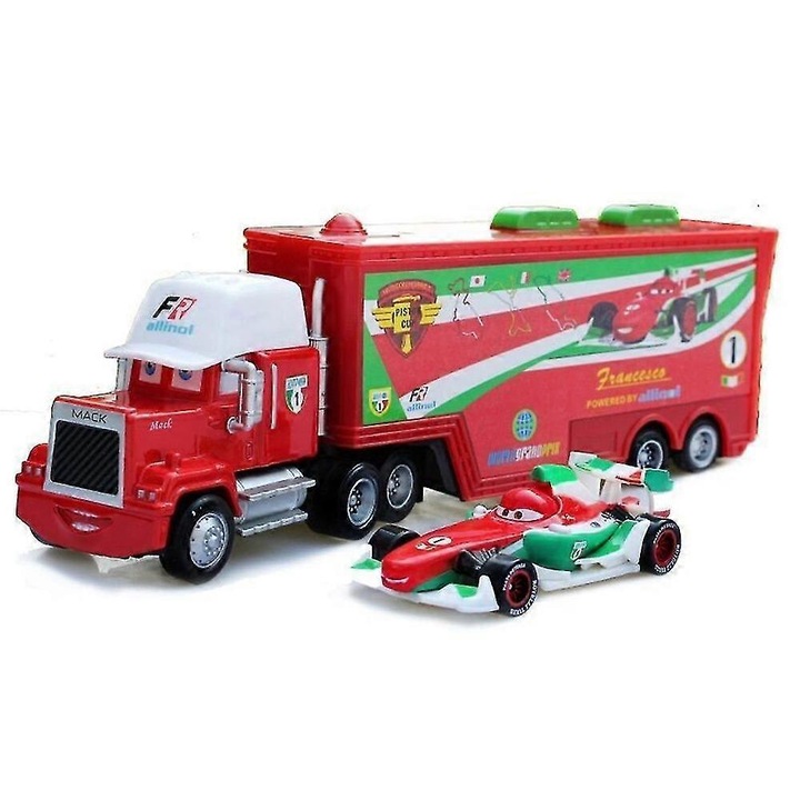 Építőipari gépek készlet, Hicks Mack Hauler, élénk színek, 1:55, gyerekeknek