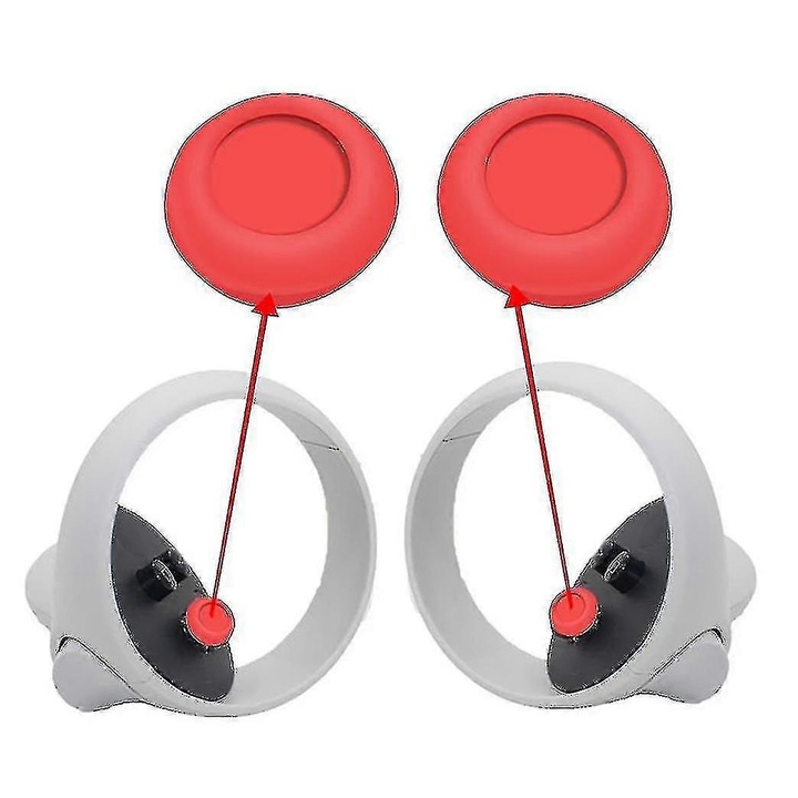 Set accesorii VR pentru Oculus Quest 2, capac din silicon alb, protectie lentile, manere antiderapante