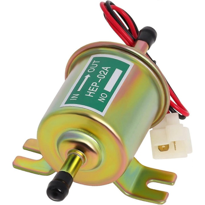 Pompa de combustibil electrica 12V, 70L/h, presiune 4-7 PSI, 8mm, pentru motociclete, generatoare, masini si barci