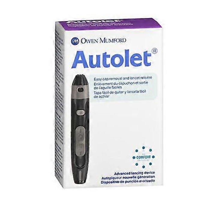 Dispozitiv de punctie Autolet, , tehnologie Comfort Zone, ajustare forta, testare regulata si alternativa