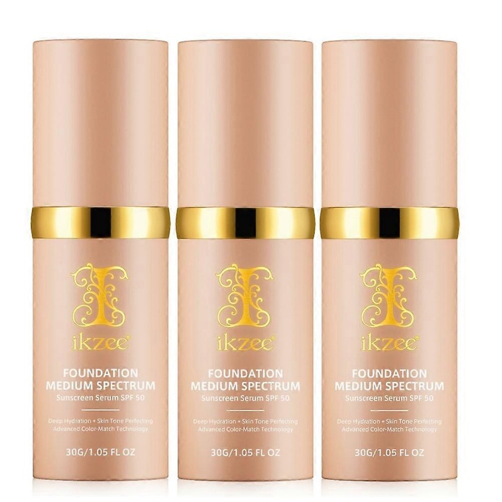 Fond de ten 4 in 1, cu SPF 50+, rezistent la apa, acoperire medie, pentru toate tipurile de ten, 30ml