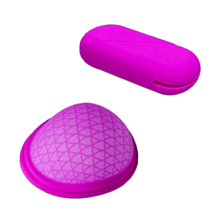 Cupa menstruala reutilizabila, violet, cu manual de utilizare