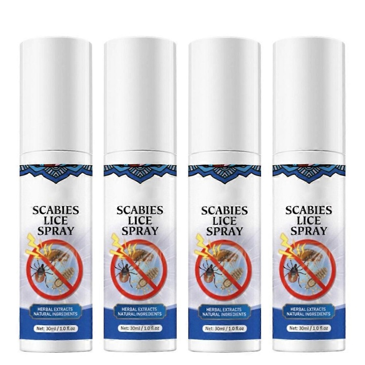 Spray pentru indepartarea paduchilor, 30ml, 10.8x3x3cm, set 4 bucati