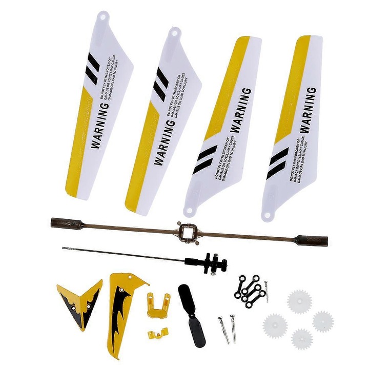 Set piese de schimb pentru elicopter Syma S107, culoare galbena, material plastic