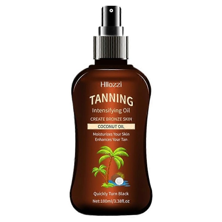 Масло за тен с кокос, 100мл, лесна за нанасяне текстура, бързо абсорбиране, HLLOZZI