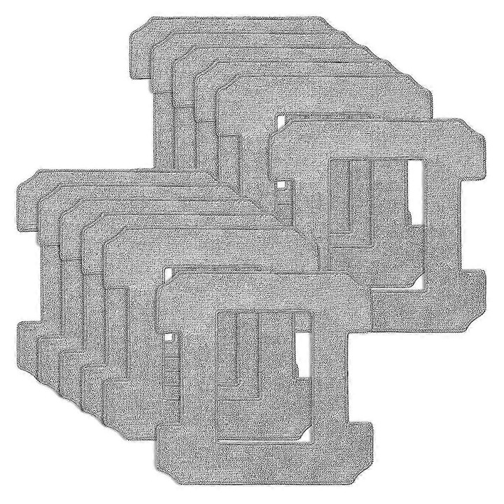 Set 12 lavete de curatare pentru Ecovacs Winbot, gri, din microfibra