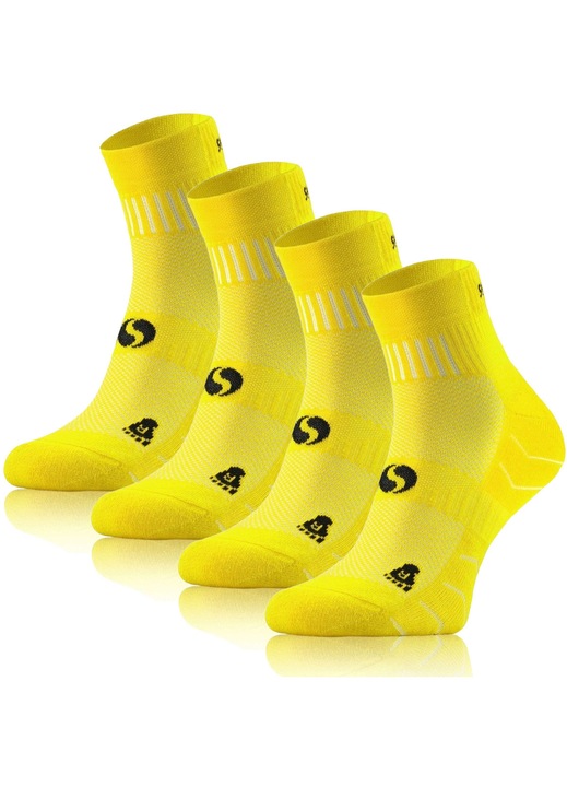 Sosete sport AMZ - pachet de 4, tesatura de terry, 88% bumbac, respirabil, elastic si durabil, alergare, antrenament, de zi cu zi, 39-42