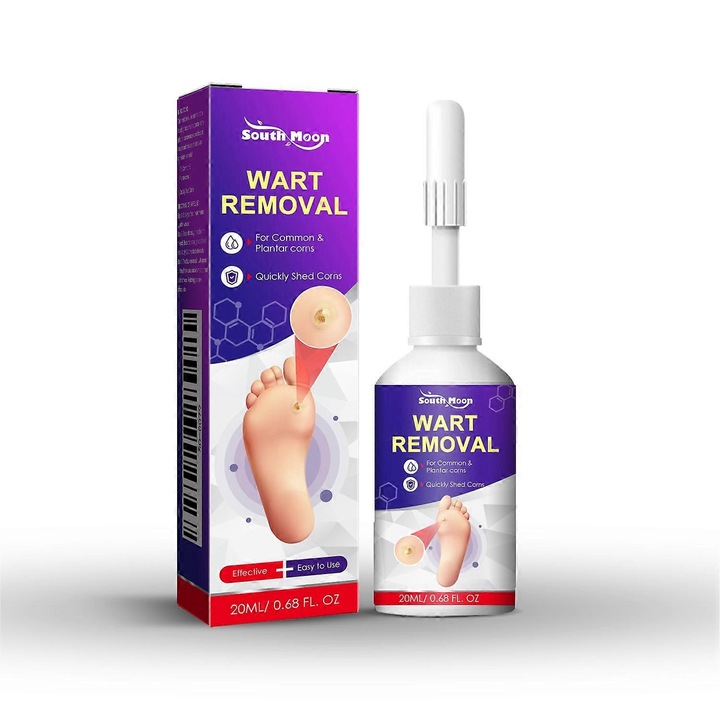 Picaturi pentru indepartarea negilor, 20ml, pentru porumb si bataturi, formula blanda, efecte vizibile dupa 2-3 aplicatii, South moon