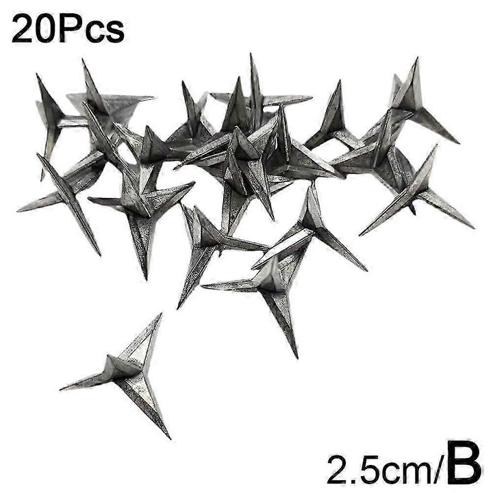 Cuie pentru pana anvelope auto, 2.5cm, argintii, set